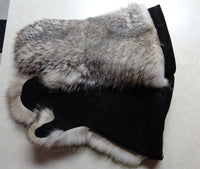 Fur Gauntlets with Shearling Lining