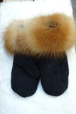 Sheared Beaver Lined Ladies Mittens